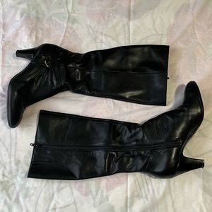 Leather Naturalizer Tall Heeled Boots Black